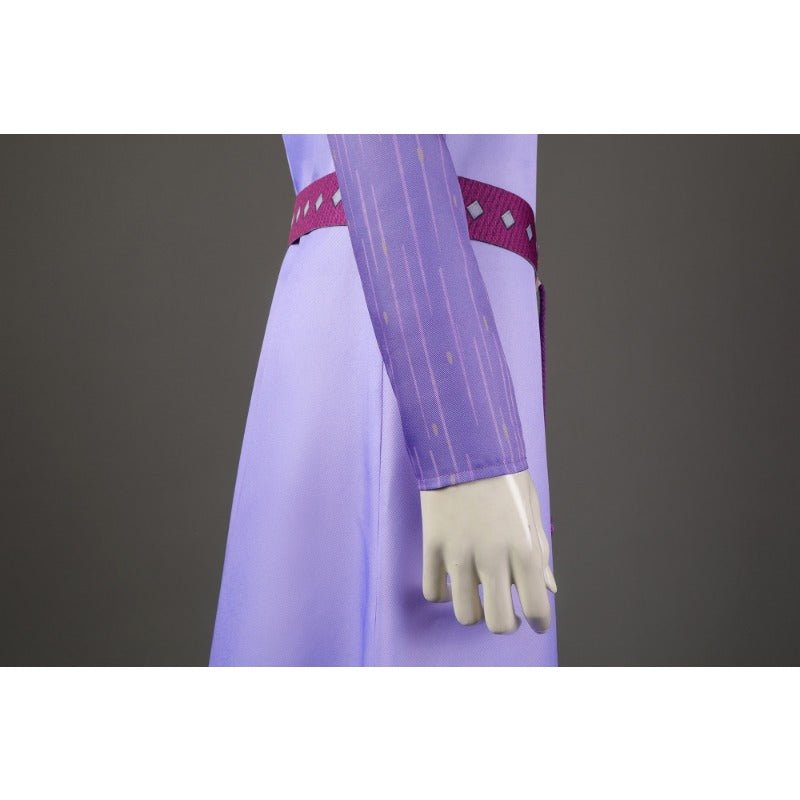 Vestido de Princesa Roxo Asha Cosplay para Adultos - Filme Wish - Estrela Cosplay