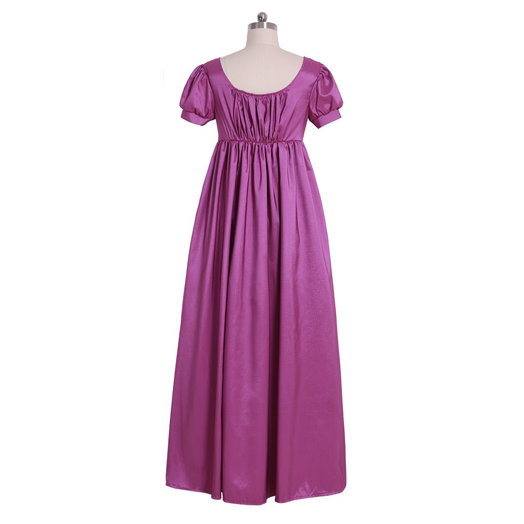 Vestido Roxo Regência Medieval Renascença Nobre para Mulheres Fantasia Teatro - Estrela Cosplay