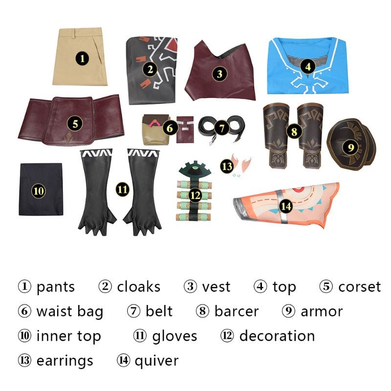 Fantasia de Link de The Legend of Zelda para Homens - Halloween e Festas - Estrela Cosplay