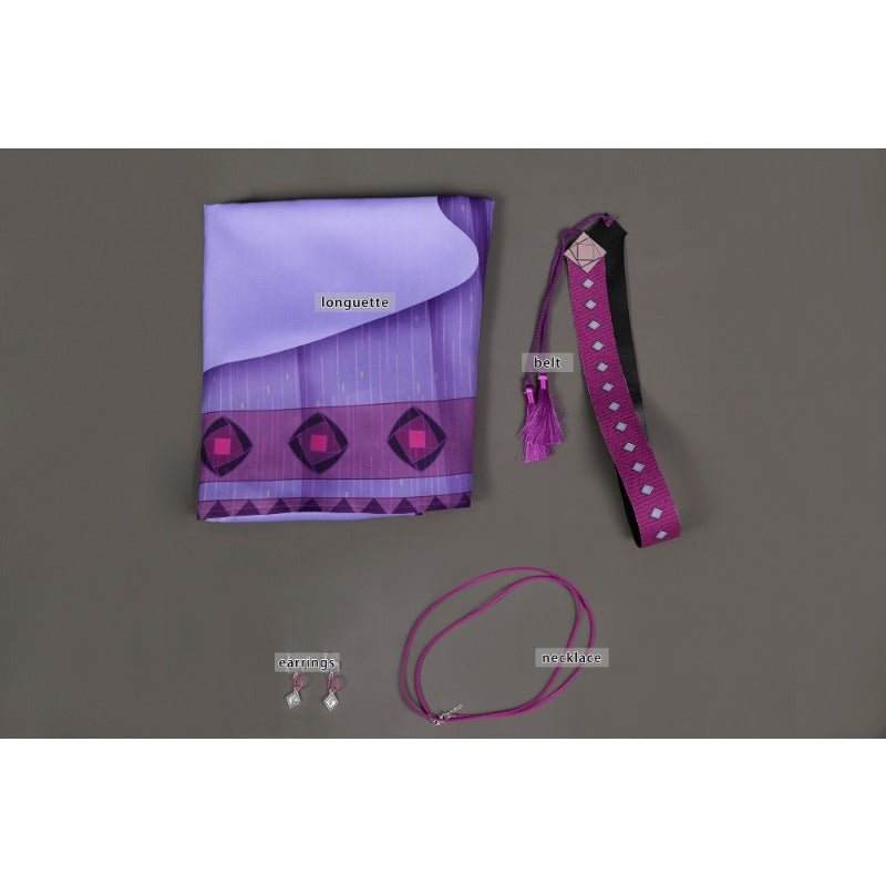 Vestido de Princesa Roxo Asha Cosplay para Adultos - Filme Wish - Estrela Cosplay