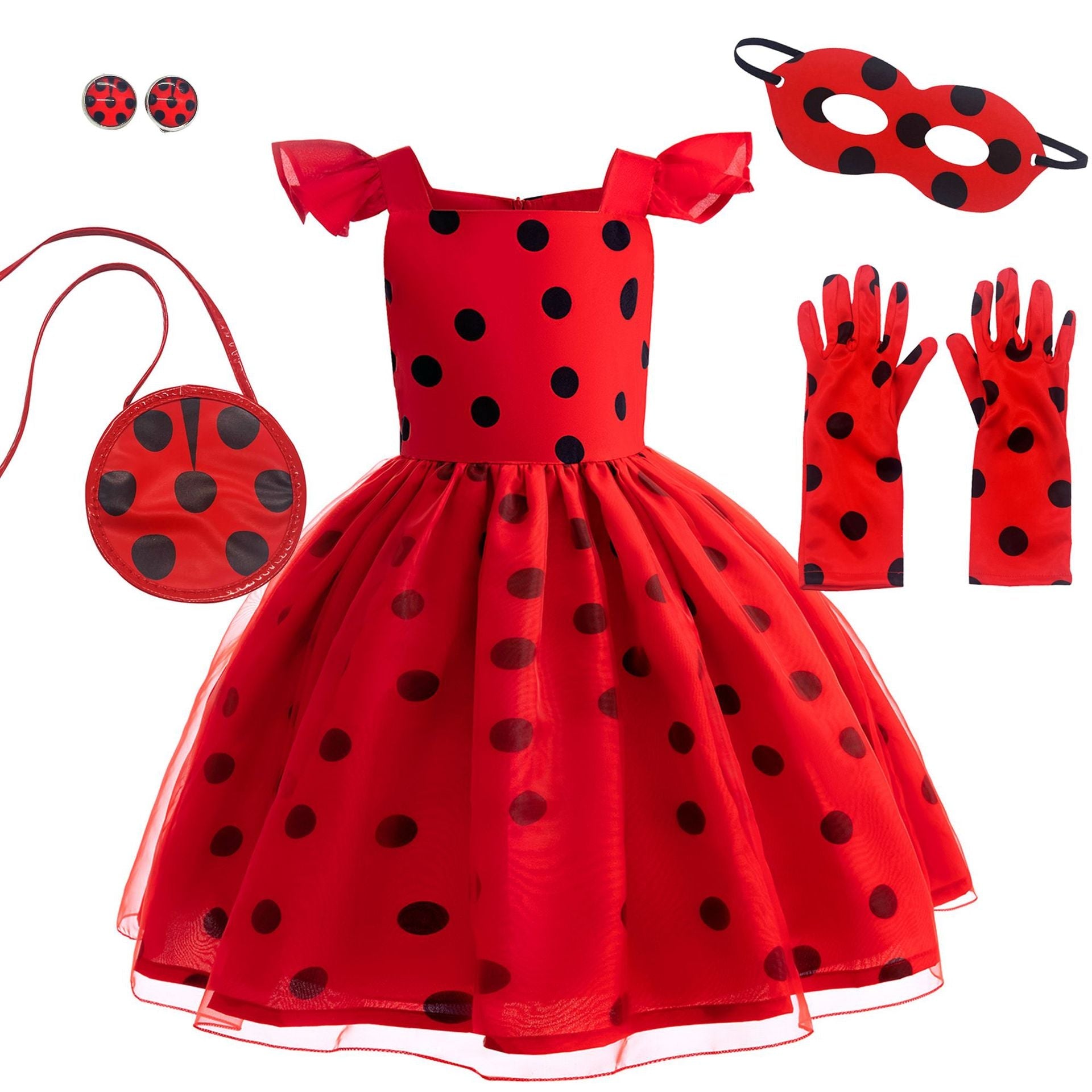 Fantasia de Ladybug para Crianças - Vestido de Cosplay de Ladybug Francesa para Role Play - Estrela Cosplay