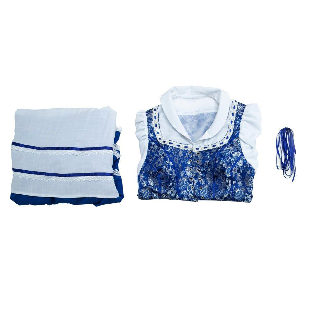 Vestido de Cosplay da Princesa Belle - Vestido de Empregada Azul para Mulheres - Estrela Cosplay