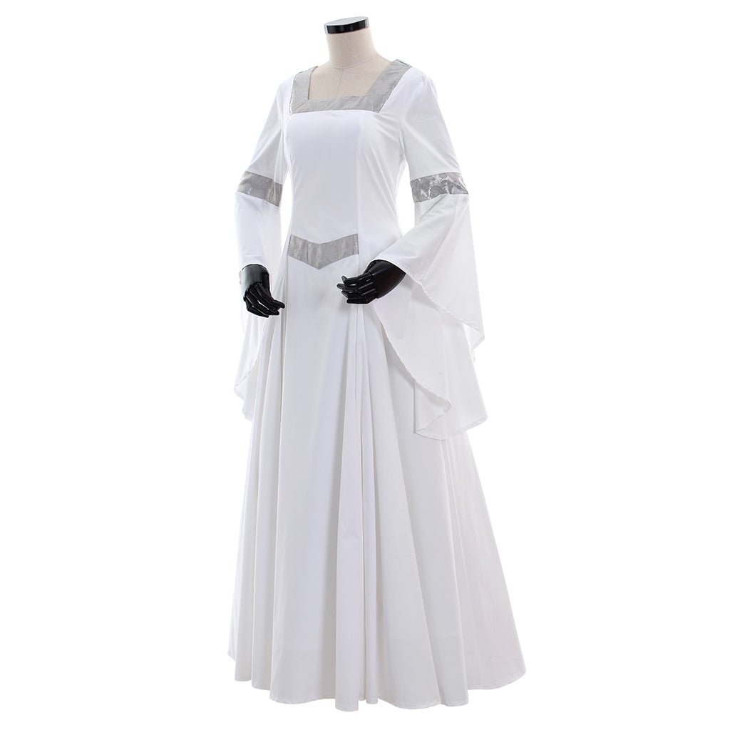 Vestido Medieval Branco Princesa Renascença Traje Cosplay Casamento Retro - Estrela Cosplay
