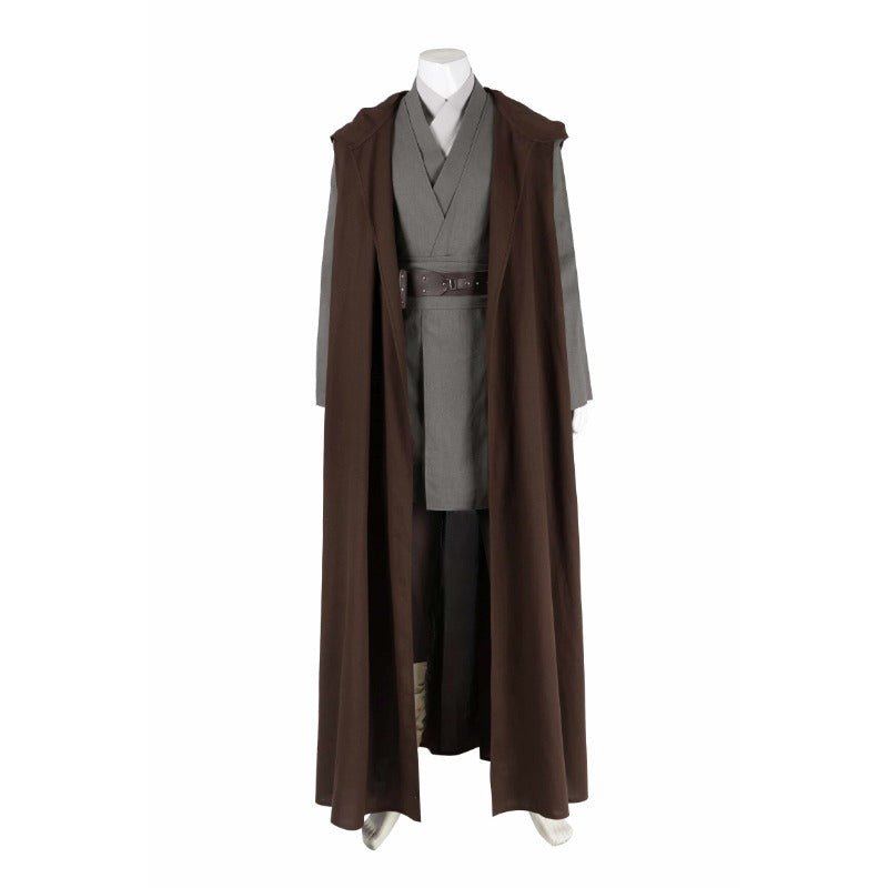 Traje de Cosplay Obi-Wan Kenobi Conjunto Completo - Manto Jedi para Halloween e Carnaval - Estrela Cosplay
