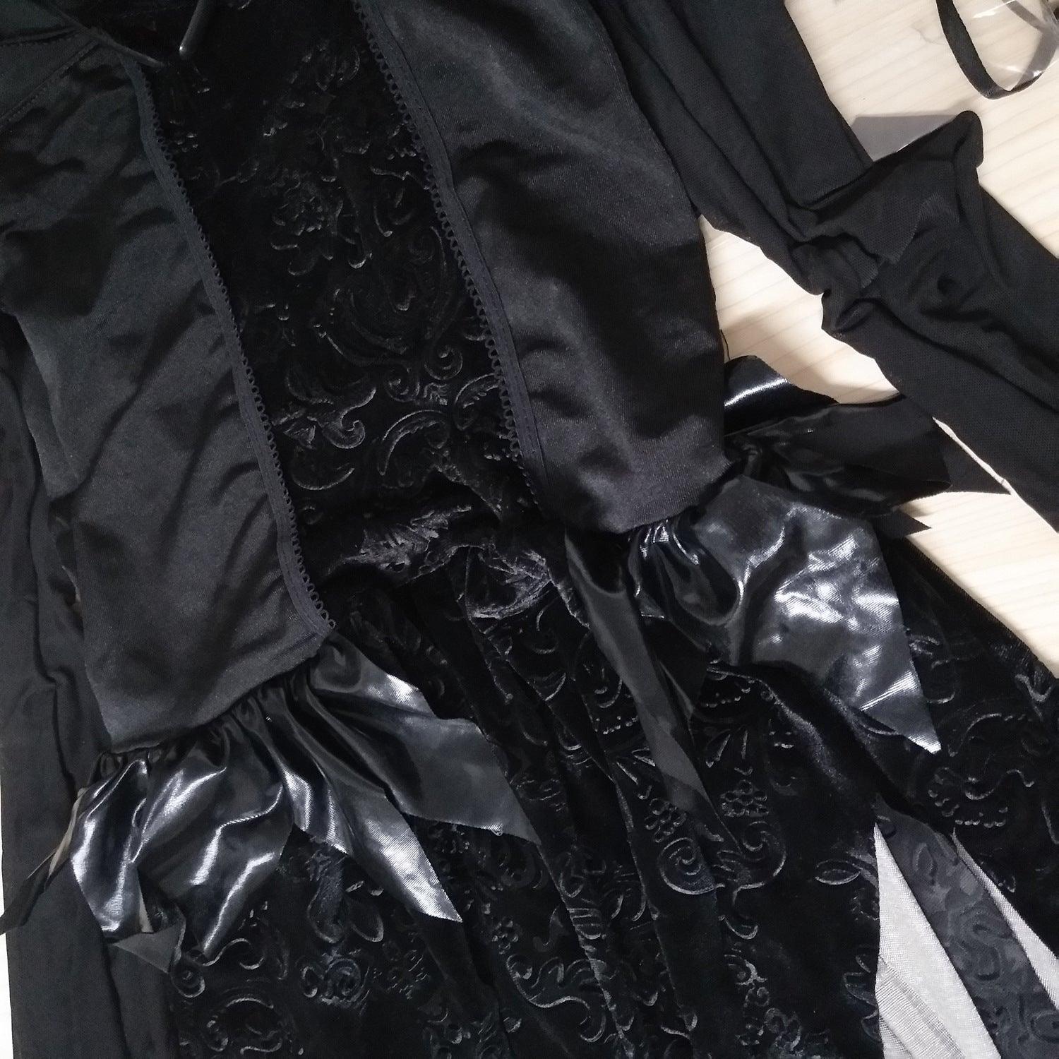 Fantasia Mulher Anjo Negro Zumbi | Cosplay Gótico Noiva Fantasma Halloween - Estrela Cosplay