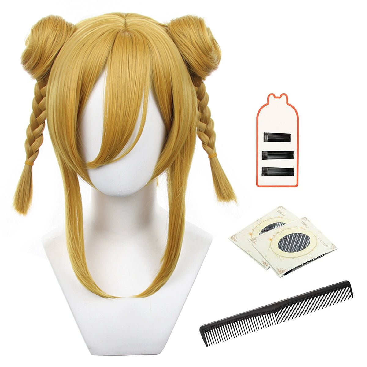 Peruca Blue Lock Qianqie Bao'er Maomao - Estilo Chinês Duplo Coque com Nove Opções de Cores - Estrela Cosplay