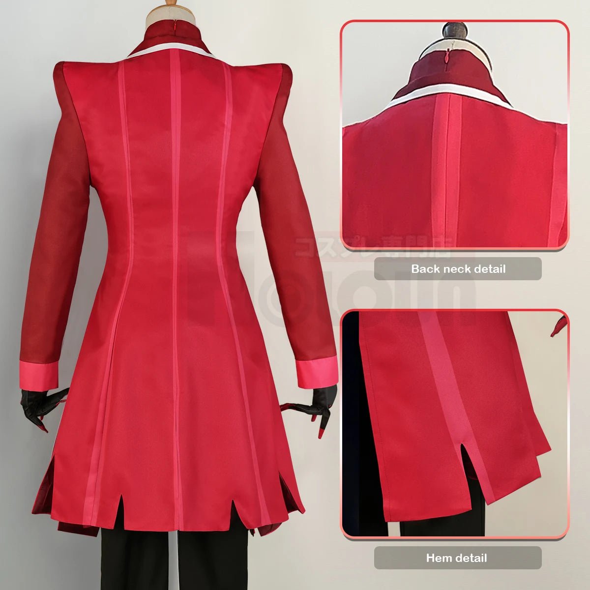 Peruca de Cosplay Alastor Hazbin Hotel Sintética Ajustável para Halloween e Convenções - Estrela Cosplay