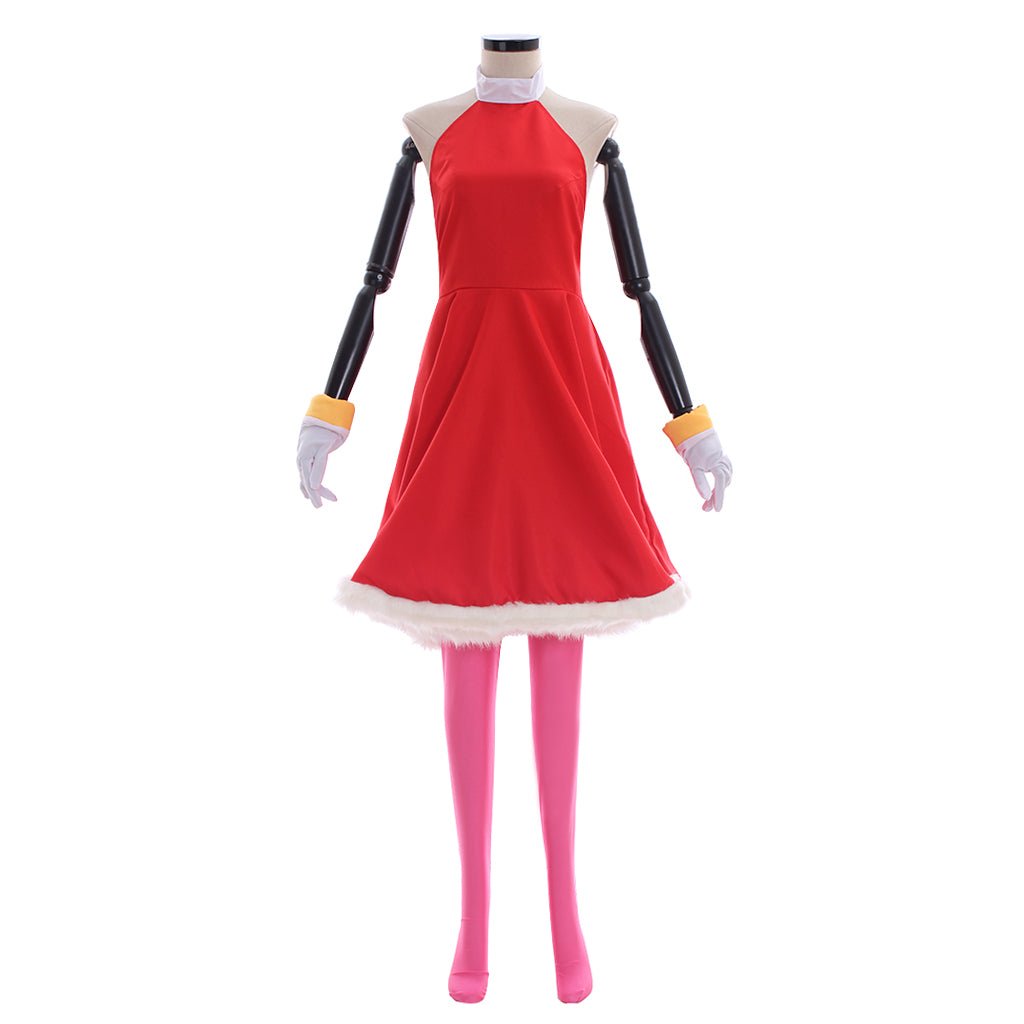 Fantasia de Amy Rose - Vestido Vermelho para Mulheres | Série de Cosplay de Jogo - Estrela Cosplay
