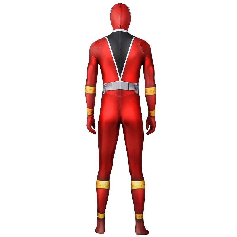 Fantasia de Cosplay Red Ranger KISHIRYU SENTAI RYUSOULGER - Traje de Spandex - Estrela Cosplay