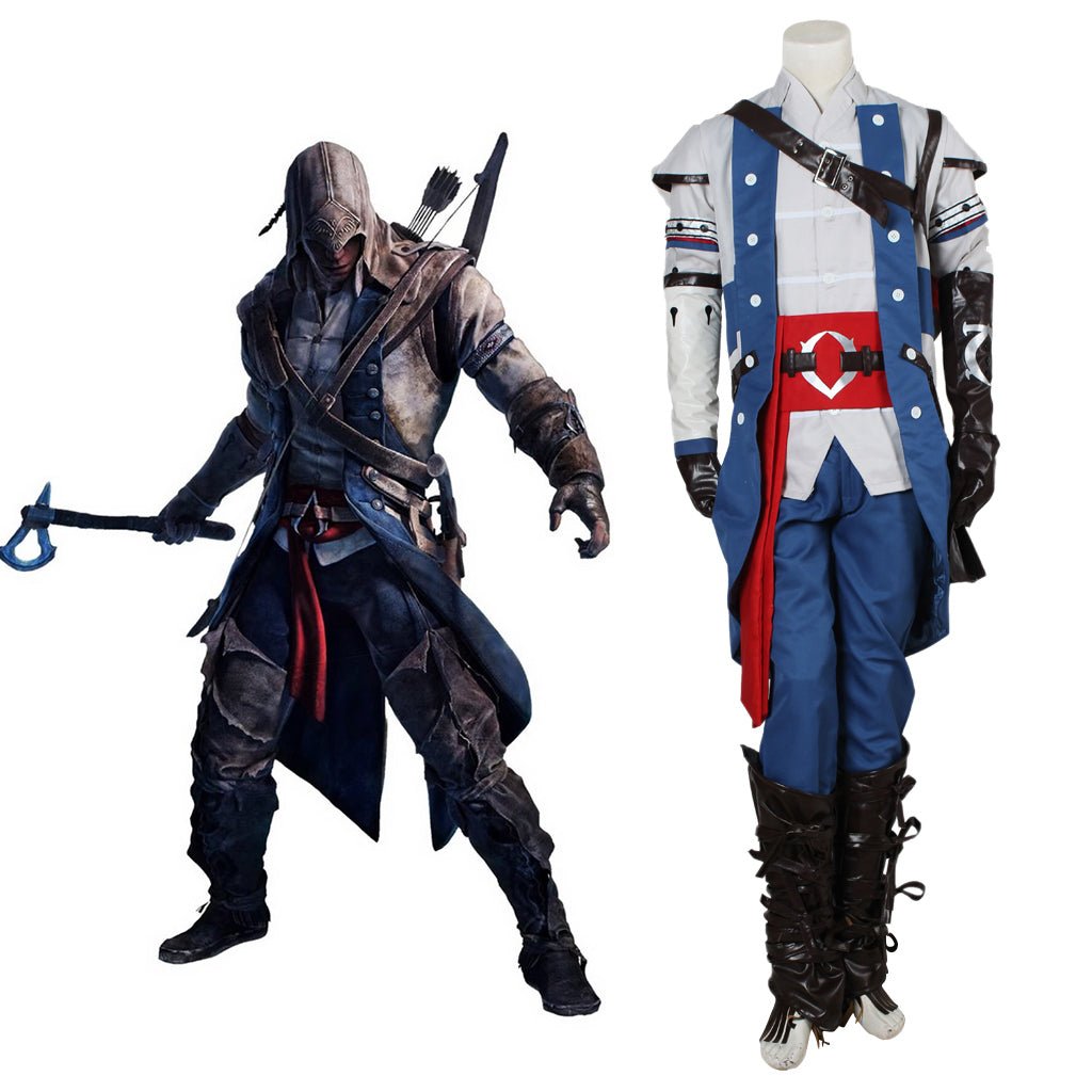 Uniforme Connor Render Cosplay | Série Jogo Cosplay | Traje de Roleplay de Alta Qualidade - Estrela Cosplay
