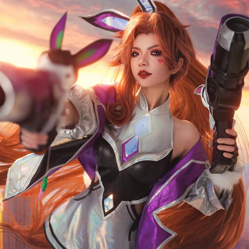 Fantasia de Cosplay Battle Bunny Miss Fortune LOL - Conjunto Completo - Estrela Cosplay