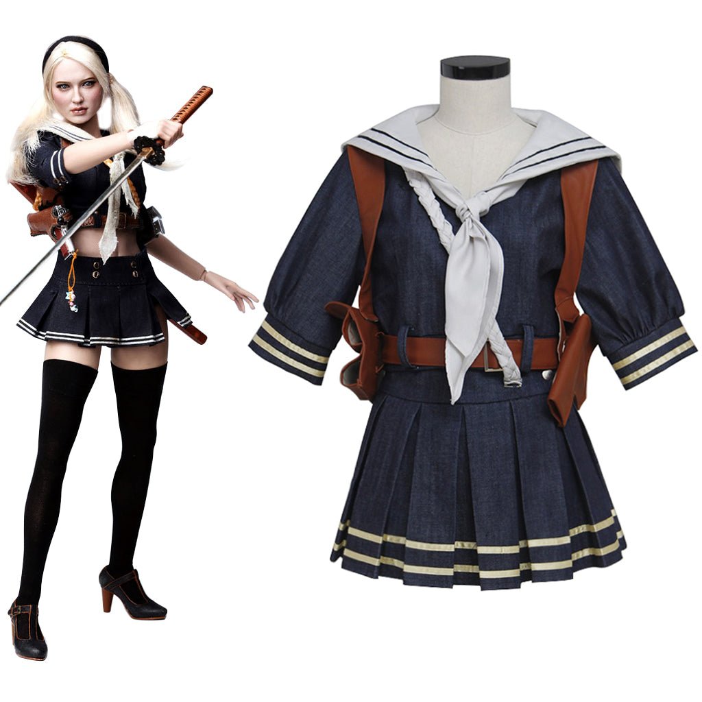 Fantasia Cosplay Babydoll Emily Sucker Punch | Vestido de Carnaval e Halloween para Adultos - Estrela Cosplay