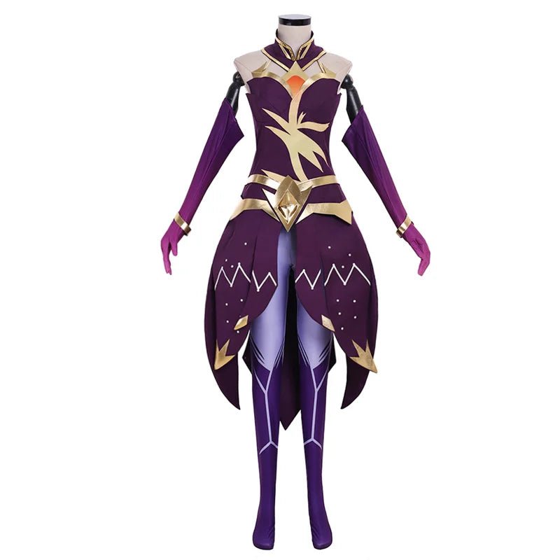 Fantasia de Cosplay Luxanna Crownguard de League of Legends - Uniforme de Batalha da Dama da Luminosidade para Mulheres - Estrela Cosplay