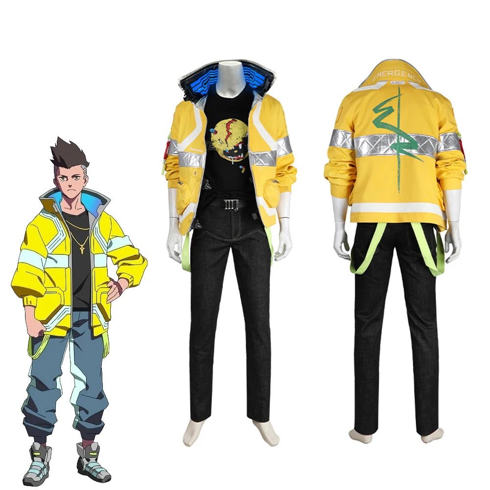 Fantasia David Cosplay Adulto Homem Jaqueta Punk Vintage Camisa Calça Uniforme Batalha Halloween Carnaval Festa Disfarce - Estrela Cosplay