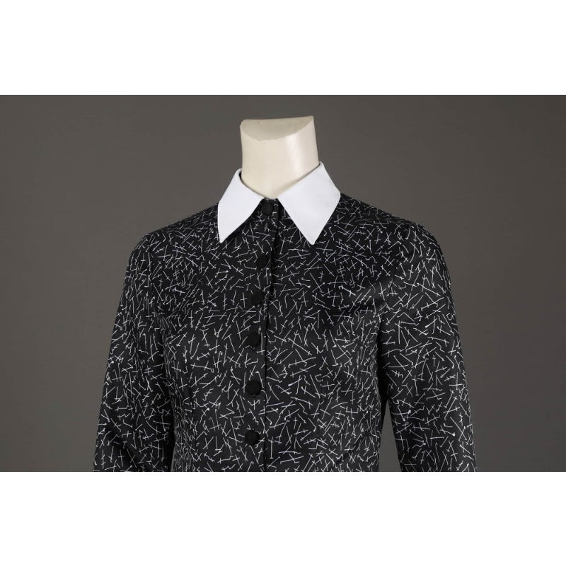 Fantasia Wednesday Addams - Traje Gótico da Família Addams para Halloween - Estrela Cosplay