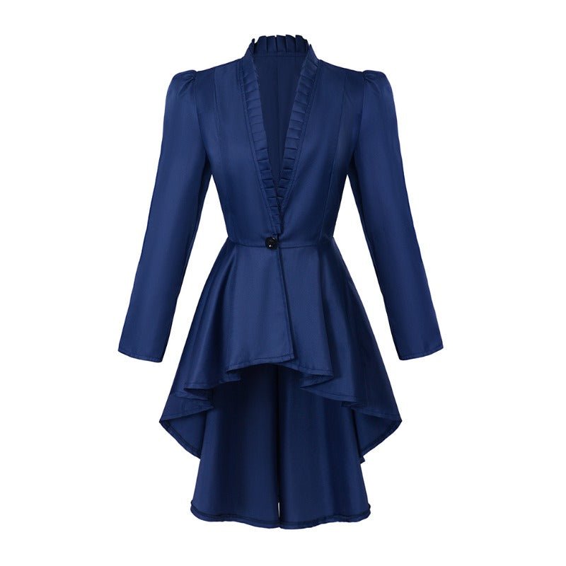 Vestido Gótico Medieval Vintage – Traje de Cosplay Feminino de Manga Longa em Silhueta Bodycon - Estrela Cosplay