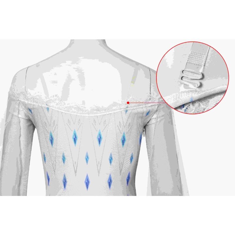 Vestido de Cosplay Princesa Elsa Mangas Compridas para Mulheres - Traje Frozen - Estrela Cosplay