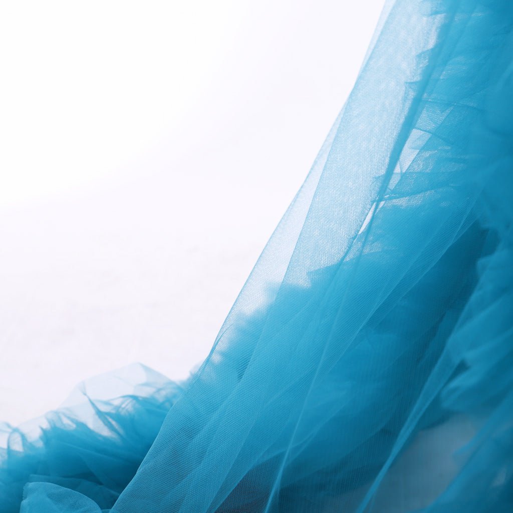 Elegante Robe de Noiva Boudoir | Vestido Longo de Tule Azul Transparente do Século 18 para Mulheres - Estrela Cosplay