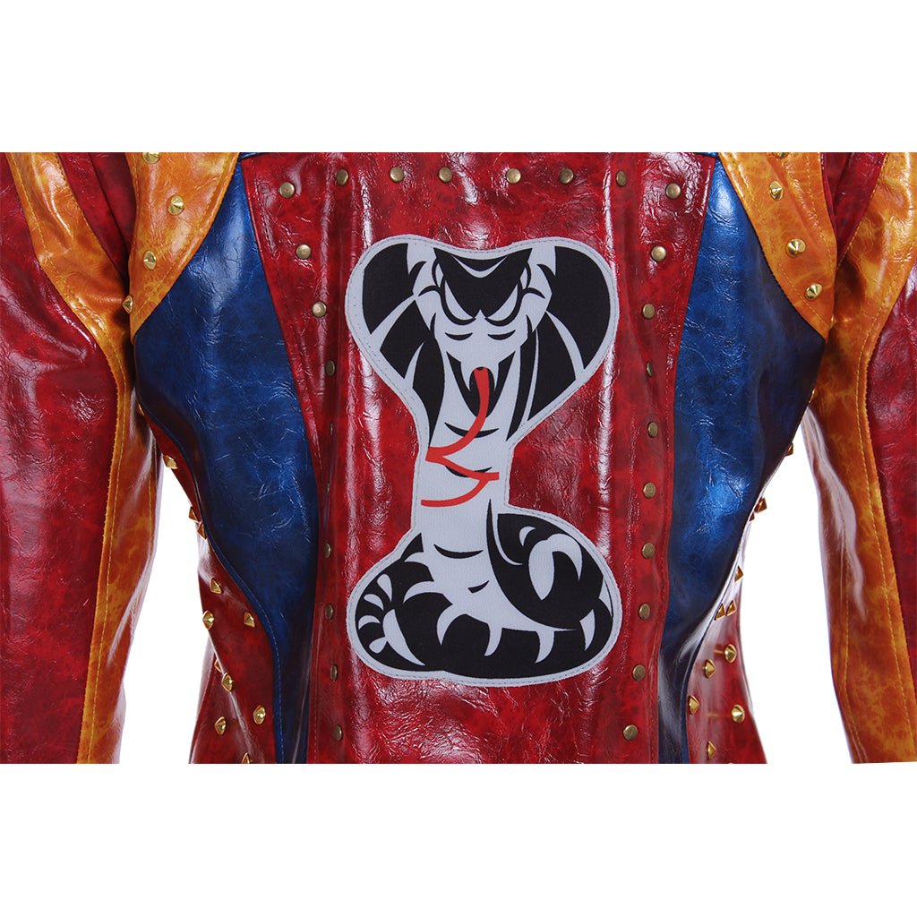 Fantasia Descendants 2 para Homens e Crianças - Jaqueta de Couro Punk com Casaco de Tachas - Estrela Cosplay