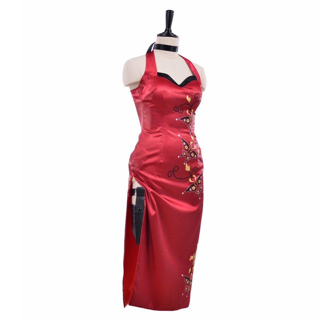 Vestido Cheongsam Vermelho Estampado Ada Wong Cosplay | Resident Evil - Estrela Cosplay
