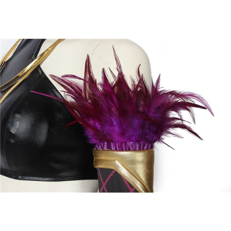 Conjunto de Cosplay KDA Evelynn - Top e Saia LOL KDA Evelynn para Halloween - Estrela Cosplay