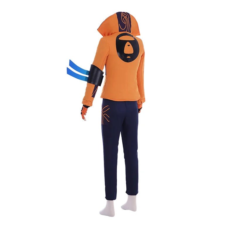 Fantasia de Yasuo Cosplay League of Legends o Imperdoável Uniforme Top Laranja Traje de Carnaval Halloween - Estrela Cosplay