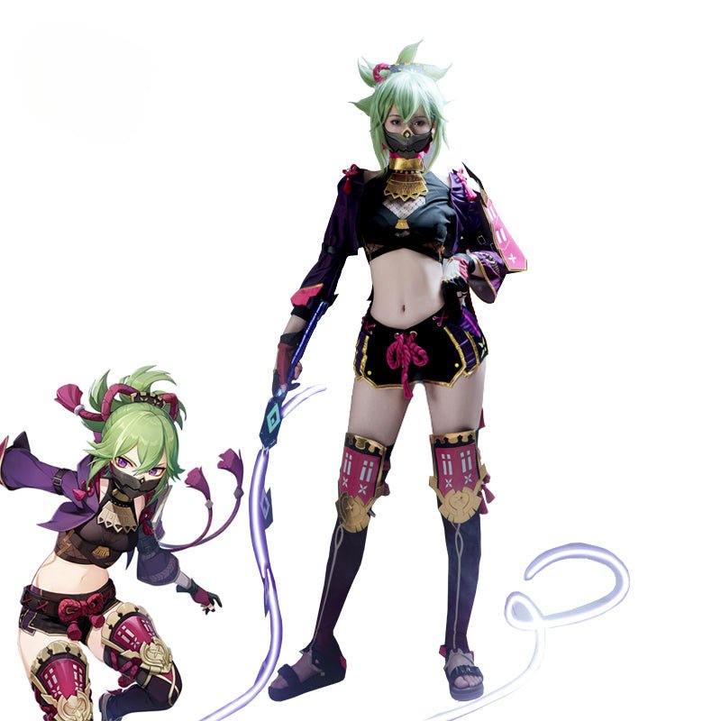 Fantasia de Cosplay Kuki Shinobu de Genshin Impact - Traje Completo para Mulheres - Estrela Cosplay