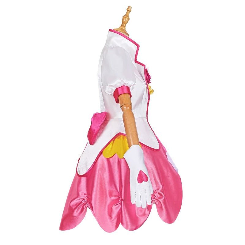 Fantasia de Cosplay Haruno Haruka Cure Flora de Go! Princess Precure para Halloween - Estrela Cosplay