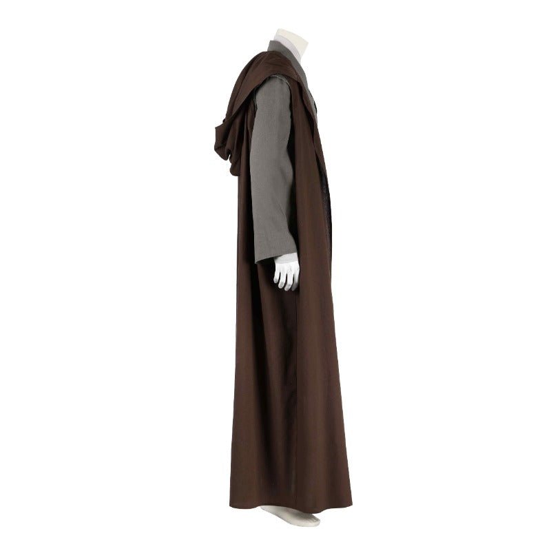 Traje de Cosplay Obi-Wan Kenobi Conjunto Completo - Manto Jedi para Halloween e Carnaval - Estrela Cosplay