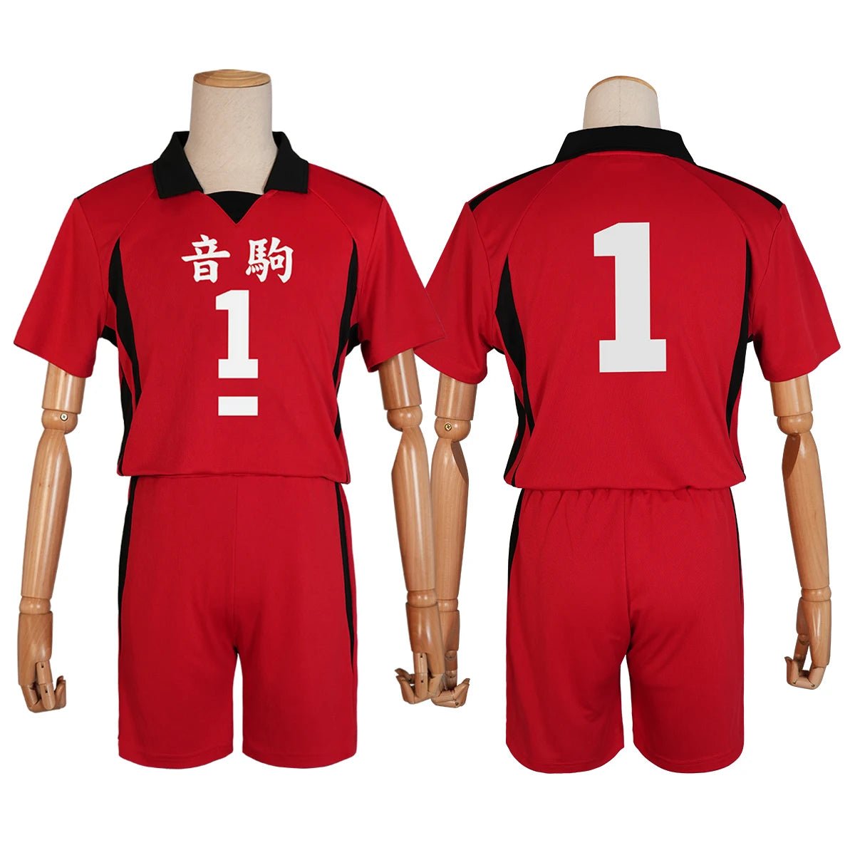 Fantasia de Kuroo Tetsuro Cosplay - Camisa de Vôlei Nekoma e Peruca NO.1 Uniforme de Vôlei do Colégio Nekoma Top Short Rede Rosa - Estrela Cosplay