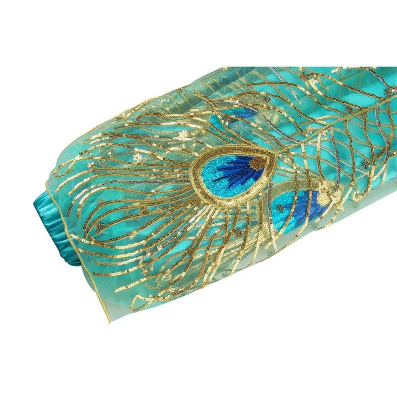 Fantasia Princesa Jasmine - Vestido Pavão Inspirado em Aladdin para Adultos - Estrela Cosplay