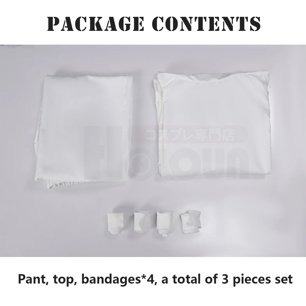 Fantasia de Cosplay Kashimo Hajime de Jujutsu Kaisen - Peruca Azul, Top Branco e Calça Elástica - Estrela Cosplay