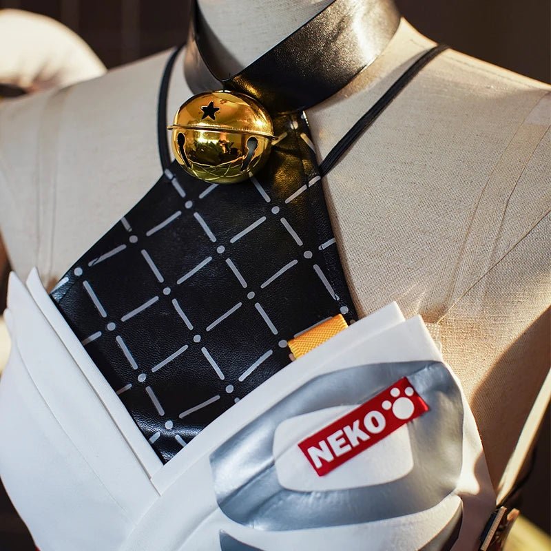 Fantasia de Cosplay Nekomata do Jogo Zenless Zone Zero para Mulheres - Nekomiya Mana Garota Gato Uniforme Vermelho Conjunto Completo Halloween - Estrela Cosplay