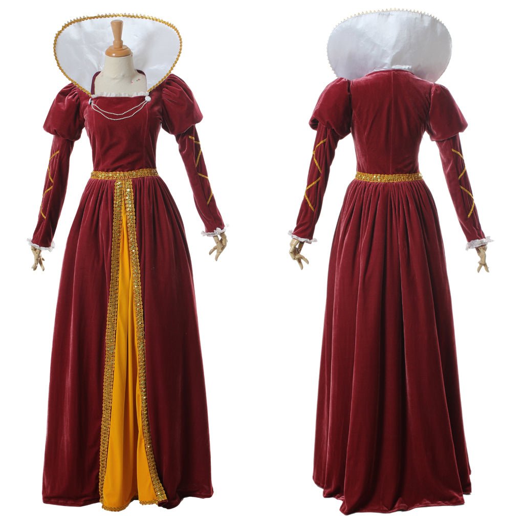 Vestido de Baile Vitoriano Traje de Rainha Gótica Medieval Renascentista para Halloween e Carnaval - Estrela Cosplay