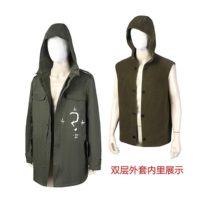 Fantasia de Cosplay do Charada Edward Nygma - Conjunto Completo com Máscara e Traje Verde Militar - Estrela Cosplay