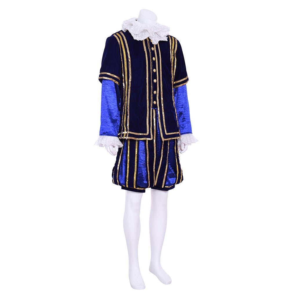 Traje de Rei Tudor Azul para Cosplay - Fantasia Medieval Renascentista para Homens - Estrela Cosplay