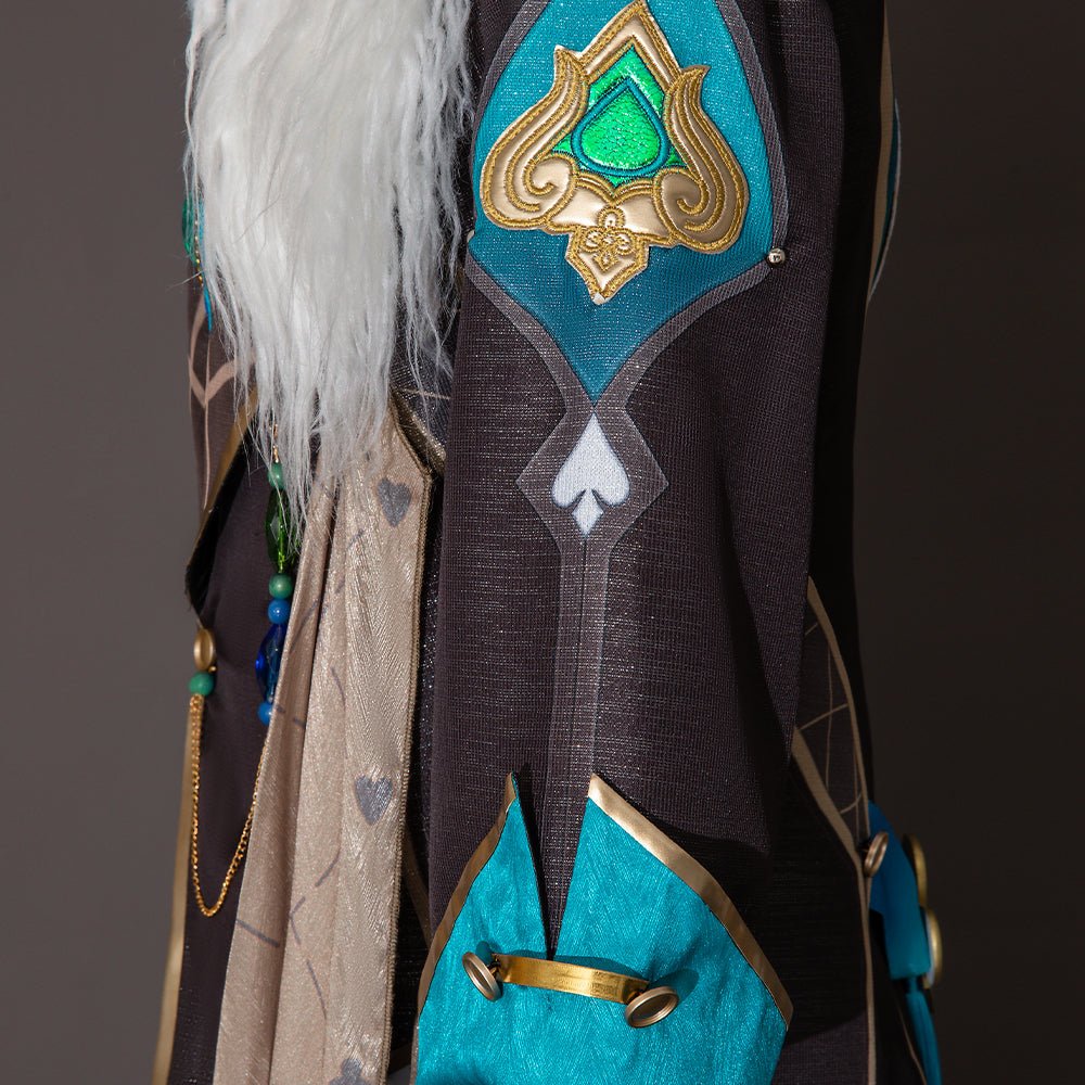 Conjunto de Peruca e Brincos Aventurine Honkai Star Rail | Acessórios de Cosplay para Homens - Estrela Cosplay