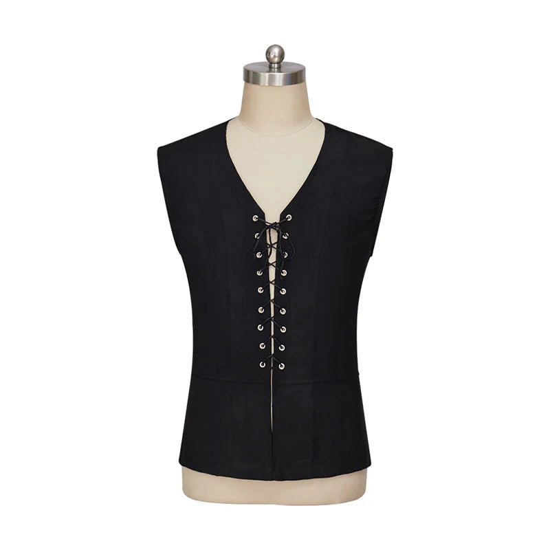 Colete Medieval Viking Steampunk - Colete Pirata Renascentista Gótico para Homens | Série Cosplay Estrela do Cosplay - Estrela Cosplay