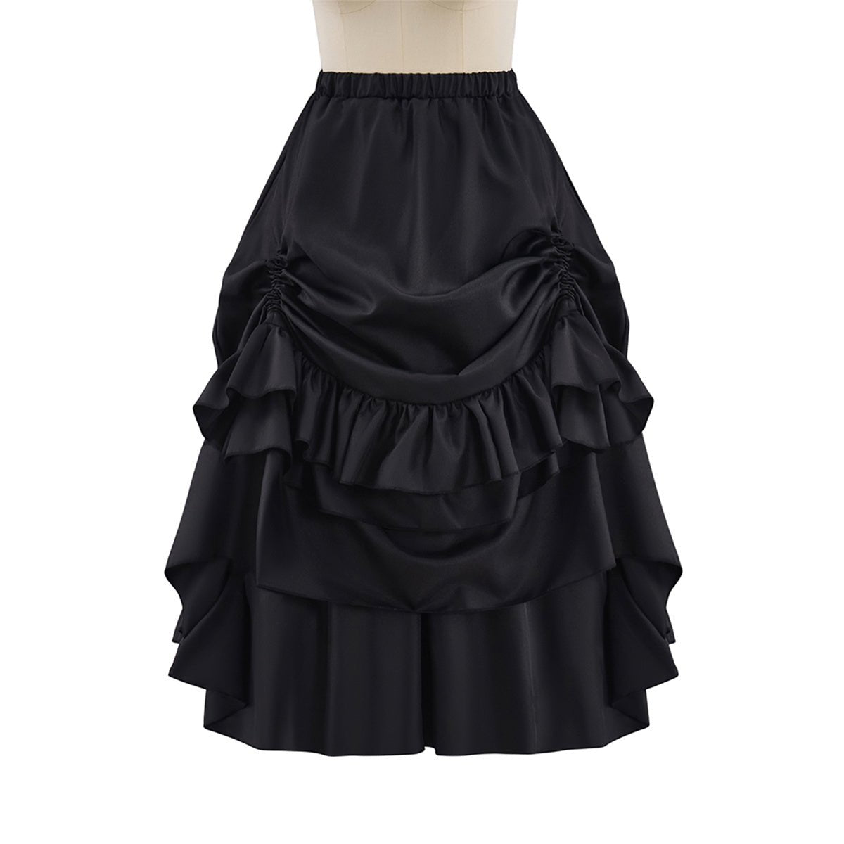 Fantasia Medieval Gótica Preta Bustier Saia para Cosplay - Estrela Cosplay