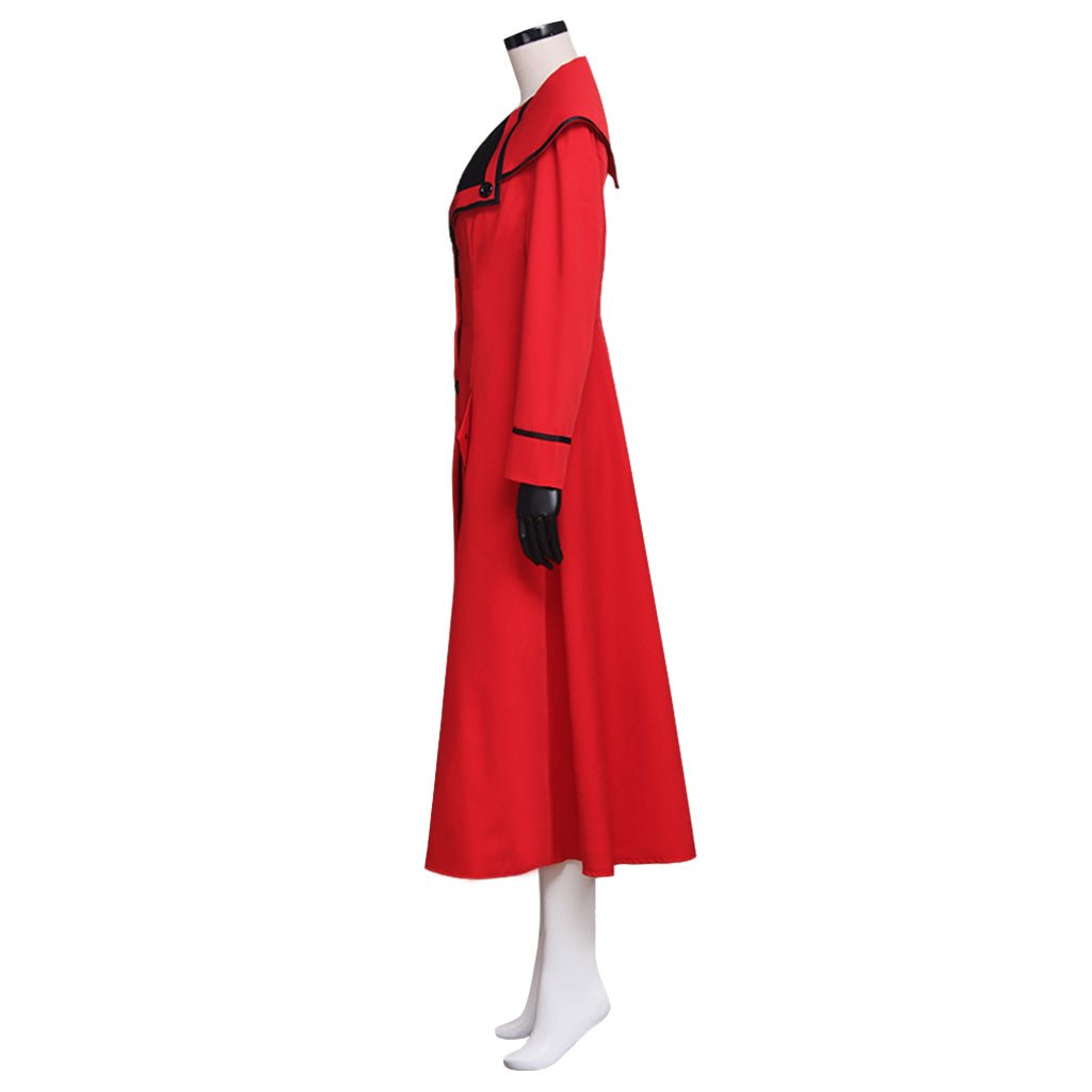 Fantasia Mary Poppins Cosplay Casaco Vestido Adulto Preto/Vermelho - Estrela Cosplay