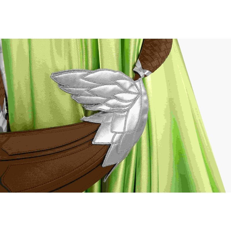 Fantasia FF14 Nophica - Vestido Longo Verde para Halloween e Festas - Estrela Cosplay