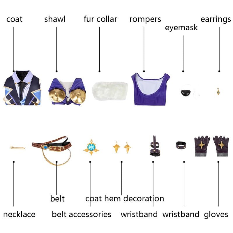 Fantasia de Kaeya de Genshin Impact para Homens - Traje de Jogo de Halloween - Estrela Cosplay