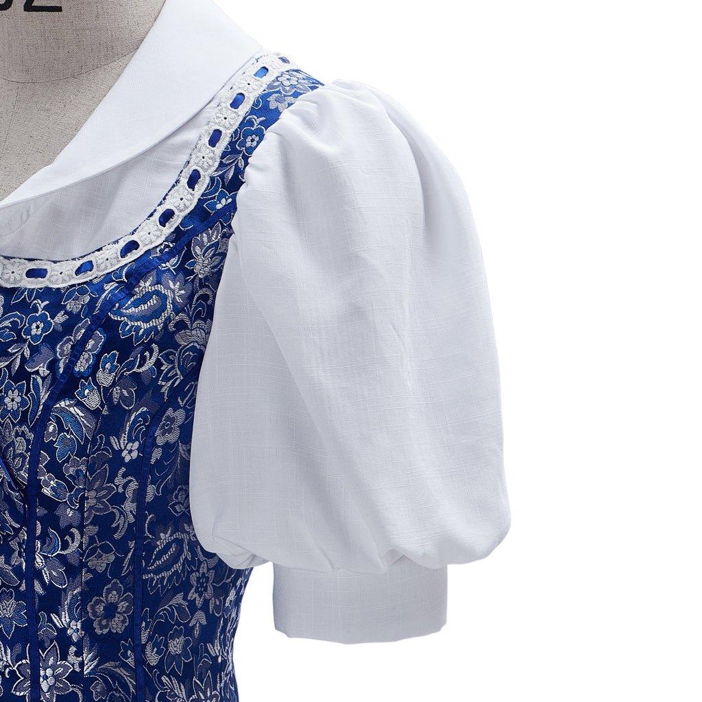 Vestido de Cosplay da Princesa Belle - Vestido de Empregada Azul para Mulheres - Estrela Cosplay