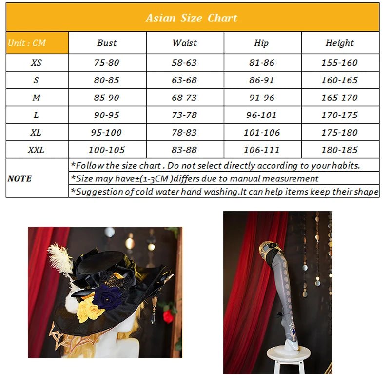 Fantasia Genshin Impact Fontaine Navia Spina di Rosula - Vestido Steampunk com Chapéu para Mulheres - Estrela Cosplay