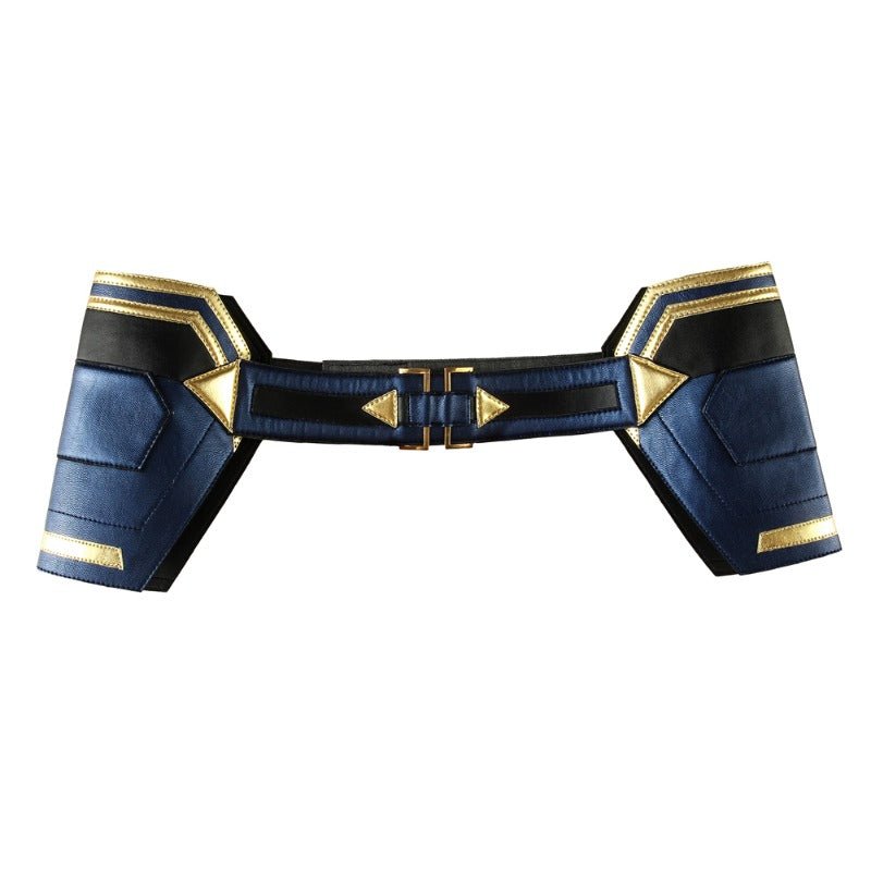 Fantasia de Captain Marvel Endgame - Macacão com Sapatos - Traje de Herói Avengers 4 - Estrela Cosplay