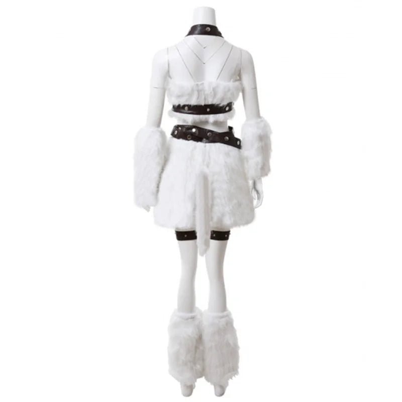 Fantasia de Cosplay Kitty Cat Katarina do LOL - Traje de Batalha Branco para Mulheres Adultas em Halloween e Festas - Estrela Cosplay