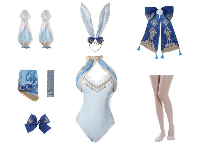 Fantasia Bunny Girl Nilou Cosplay Genshin Impact - Traje de Coelho Nilou Estilo A e B - Estrela Cosplay