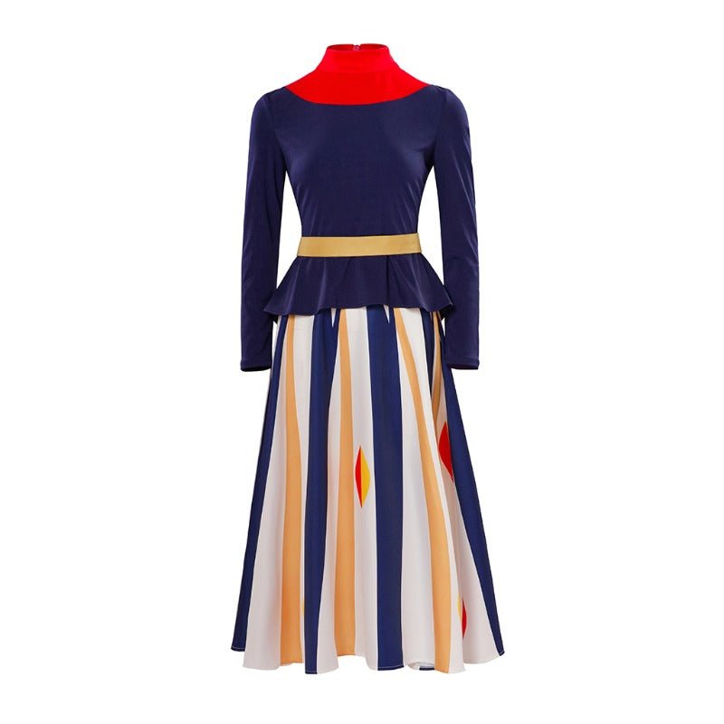 Fantasia Franny Robinson - Vestido Midi de Manga Comprida para Mulheres - Estrela Cosplay