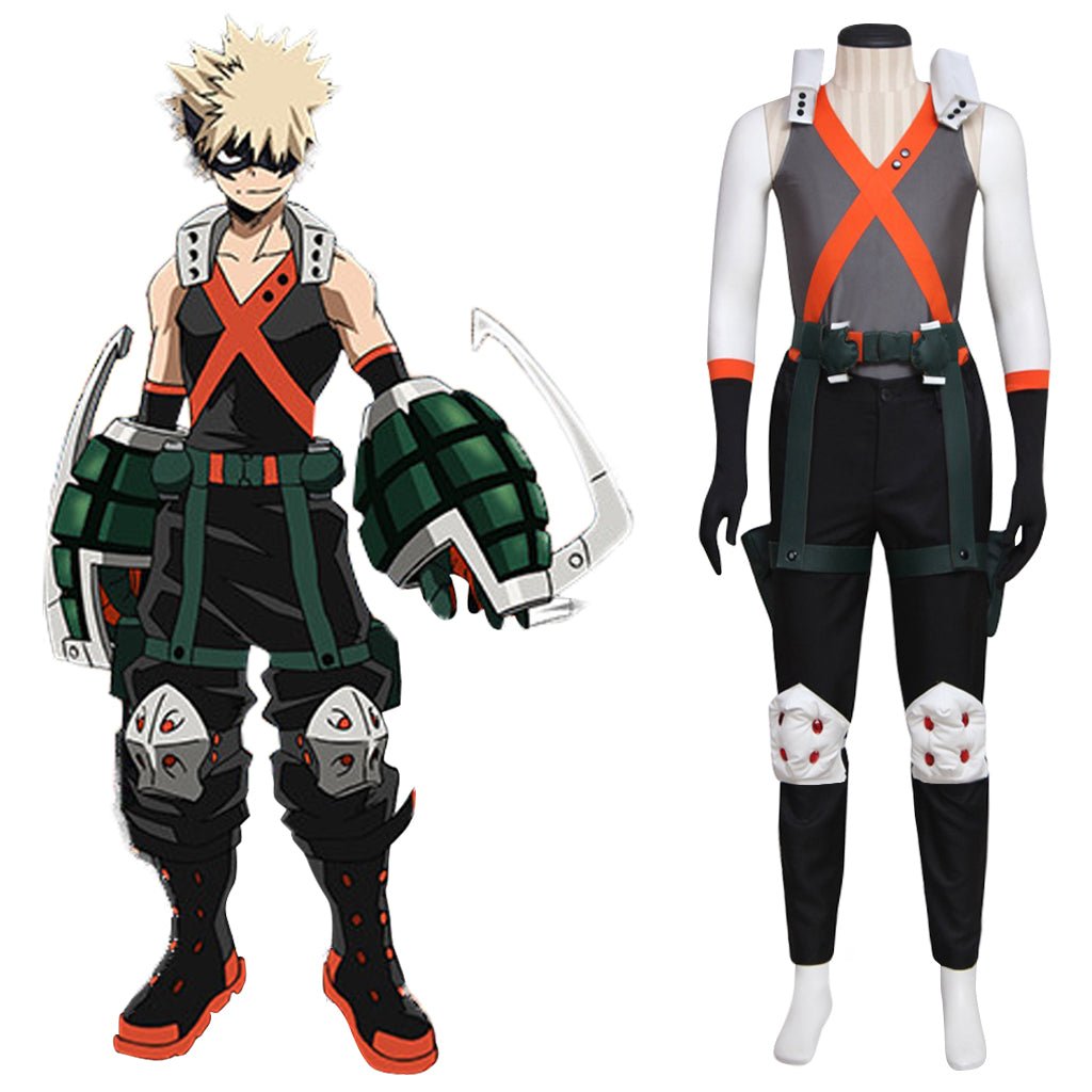 Fantasia de Cosplay Anime My Hero Academia para Homens - Katsuki Bakugo Herói - Estrela Cosplay