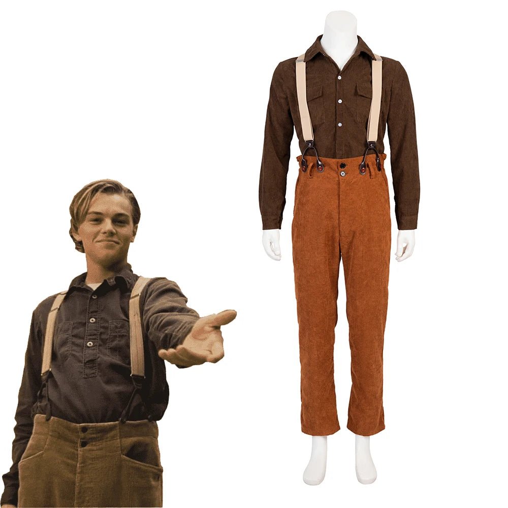 Fantasia Jack Dawson Titanic - Conjunto Camisa, Macacão e Calça para Cosplay - Estrela Cosplay